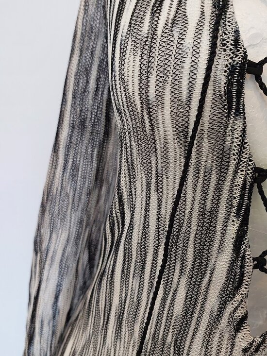 Exquisite Missoni Mare Knit Fringe Lace-Up Cover-Up - IT 46 US10 (L) - Picture 6 of 10